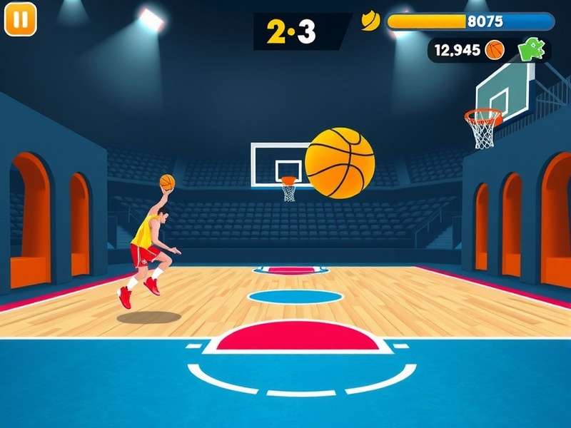 Jump Basket India gameplay screenshot showing basketball action